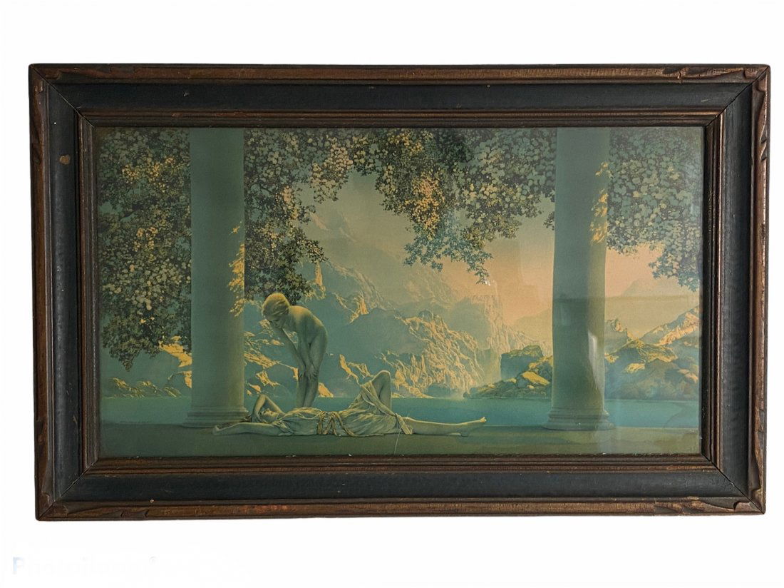 Maxfield Parrish Print Daybreak in its Original Frame (1 of 5)