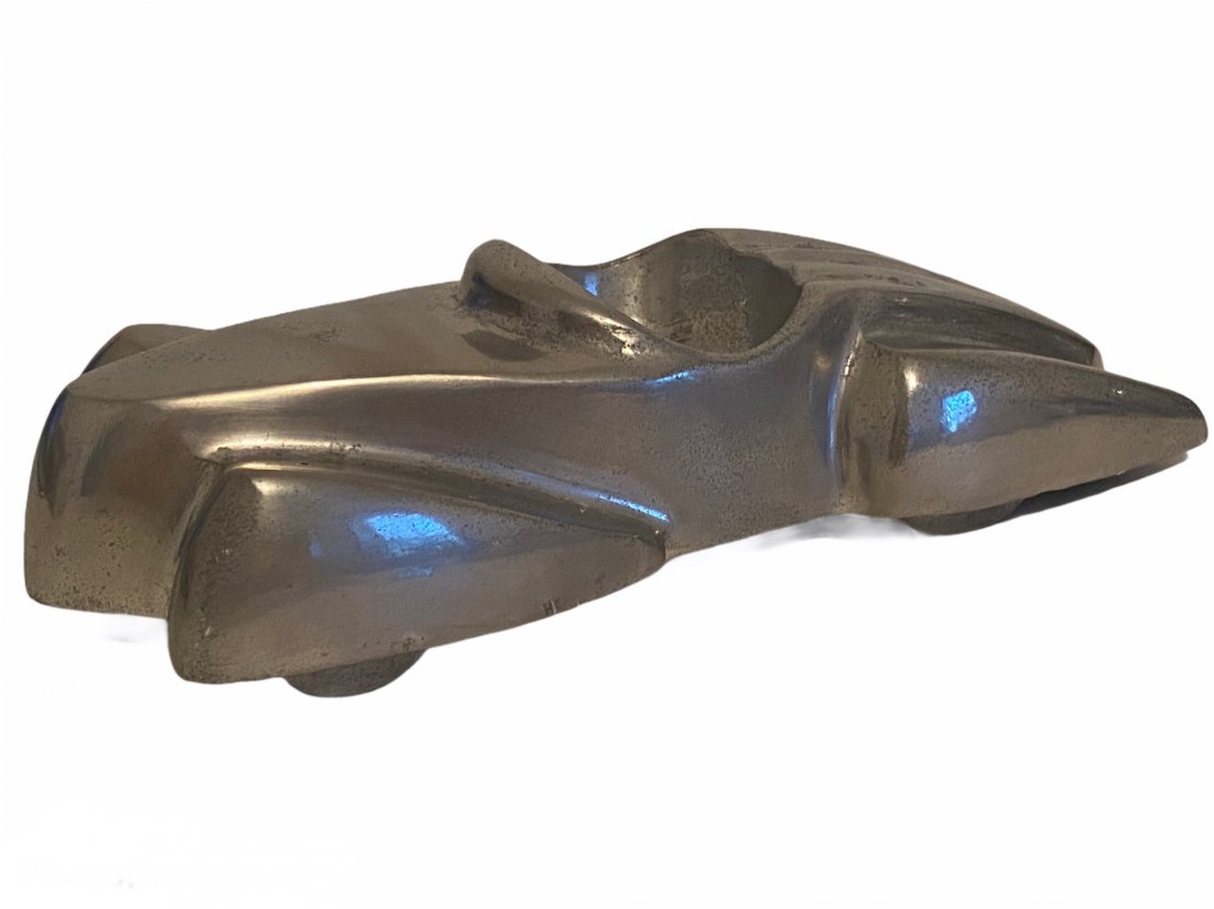 Machine Age Art Deco Metal Automobile Car Ashtray (1 of 5)