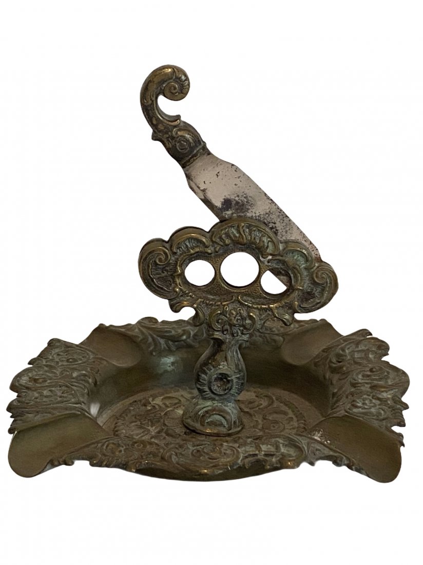 Victorian Embossed Cigar Cigarette Cutter Ashtray Combo: Hard to Find Victorian Embossed Cigar Cigarette Cutter Ashtray Combo.