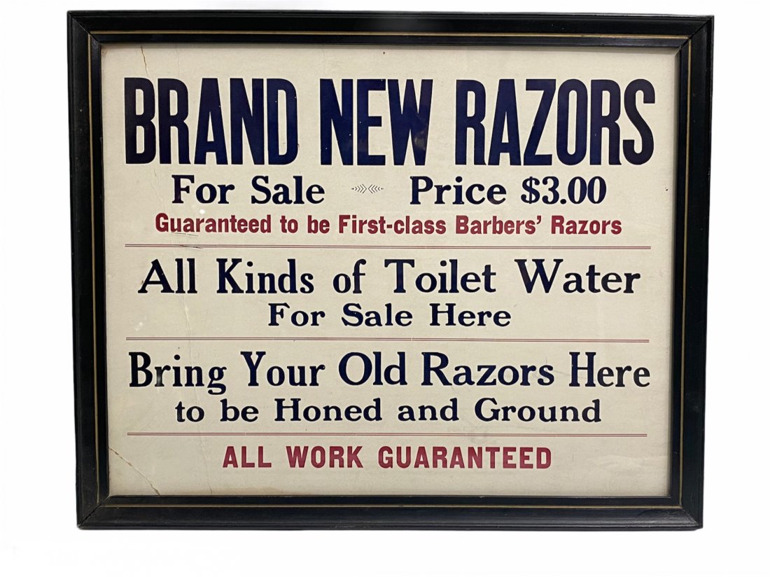 Brand New Razors Barber Shop Sign (1 of 4)