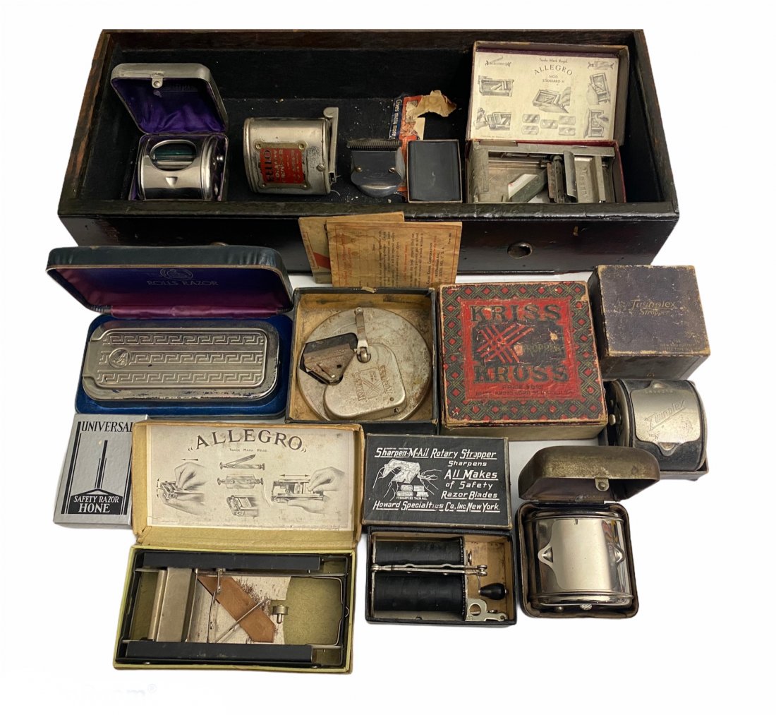 Lot of Barber Tools and Razor Sharpeners (1 of 8)