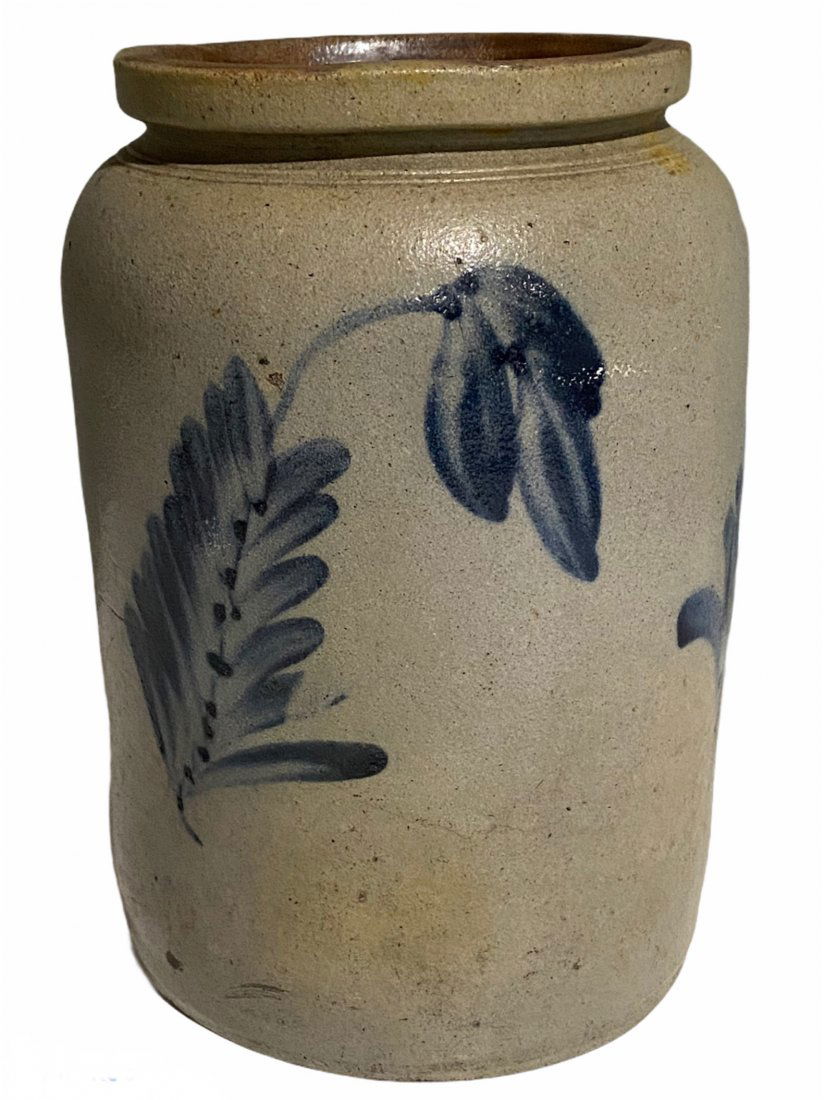 Antique Slip Decorated Stoneware Jar (1 of 10)