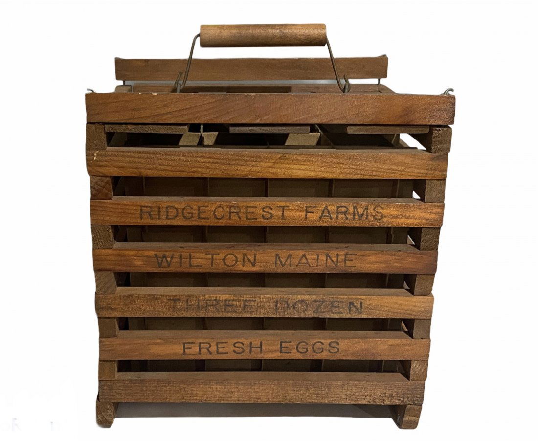 Ridgecrest Farms Wilton Maine Egg Carrier Box Crate (1 of 8)