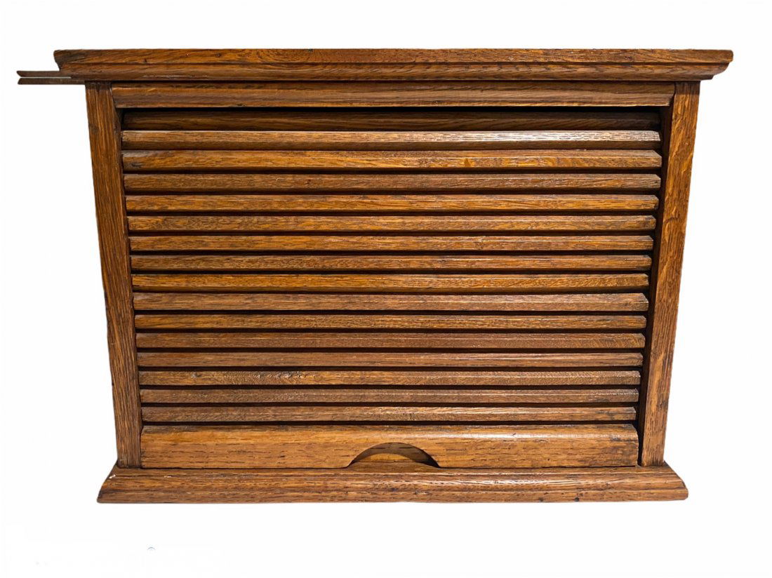 Antique Oak Roll Top Desk Companion (1 of 8)