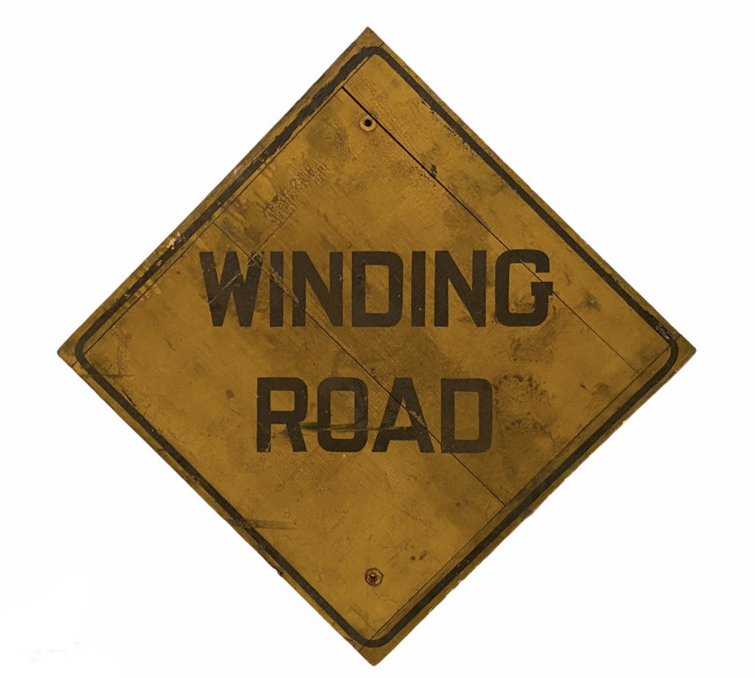 Old Paint Wood Road Street Sign- Winding Road (1 of 4)