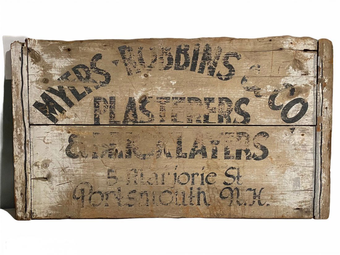 Old Antique Wood Hand Painted Portsmouth NH Sign (1 of 4)