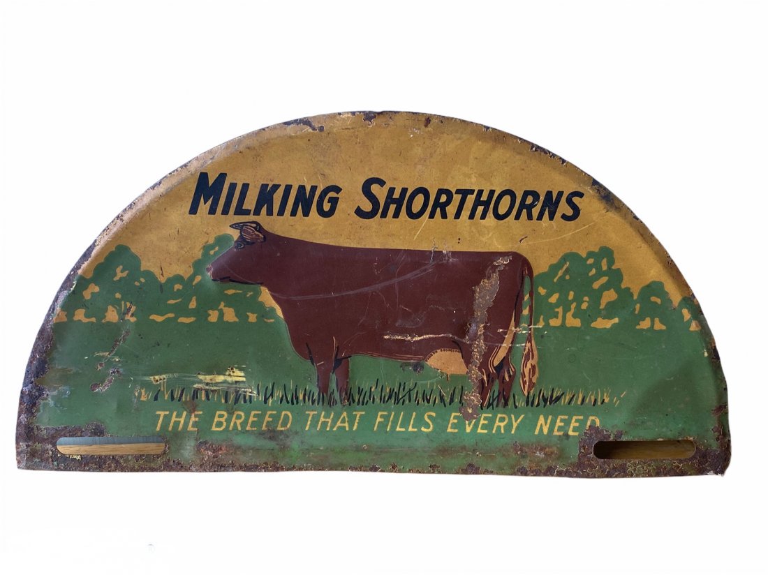 Milking Shorthorns License Plate Topper: Milking Shorthorns License Plate Topper. It measures 5.25”TX10.25”W.