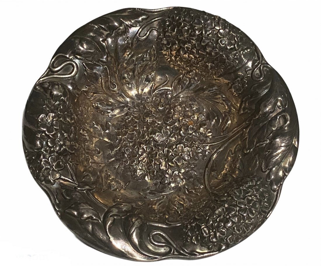Art Nouveau Alvin Sterling Silver Repousse Bowl (1 of 9)