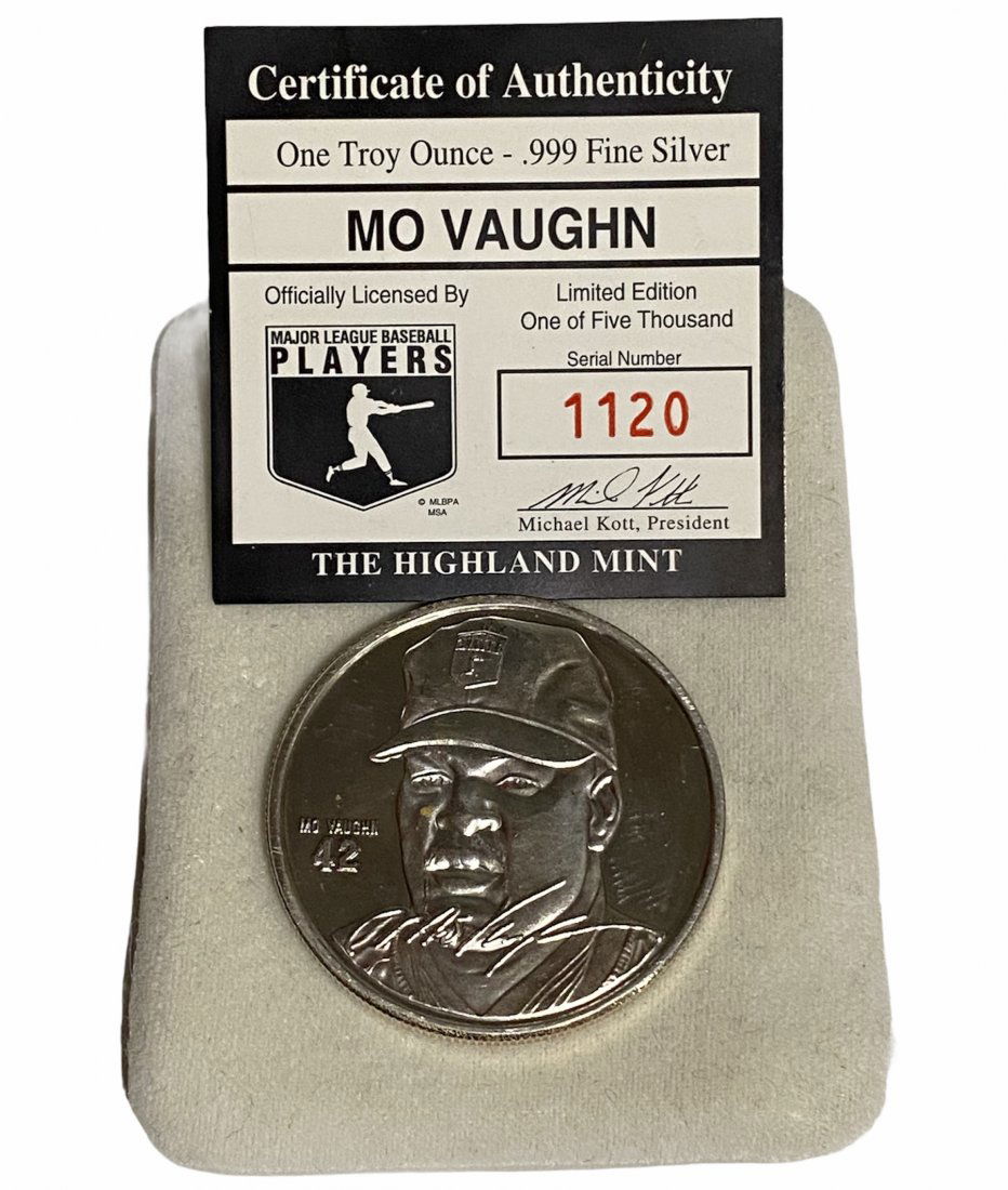 Mo Vaughn .999 Silver Commemorative Medallion (1 of 7)