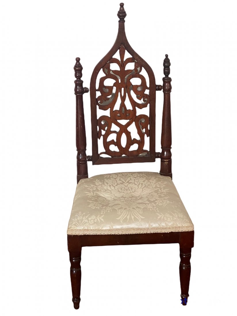 Victorian Gothic Childâ€™s or Doll Chair: Victorian Gothic Childâ€™s Chair or Doll Chair.