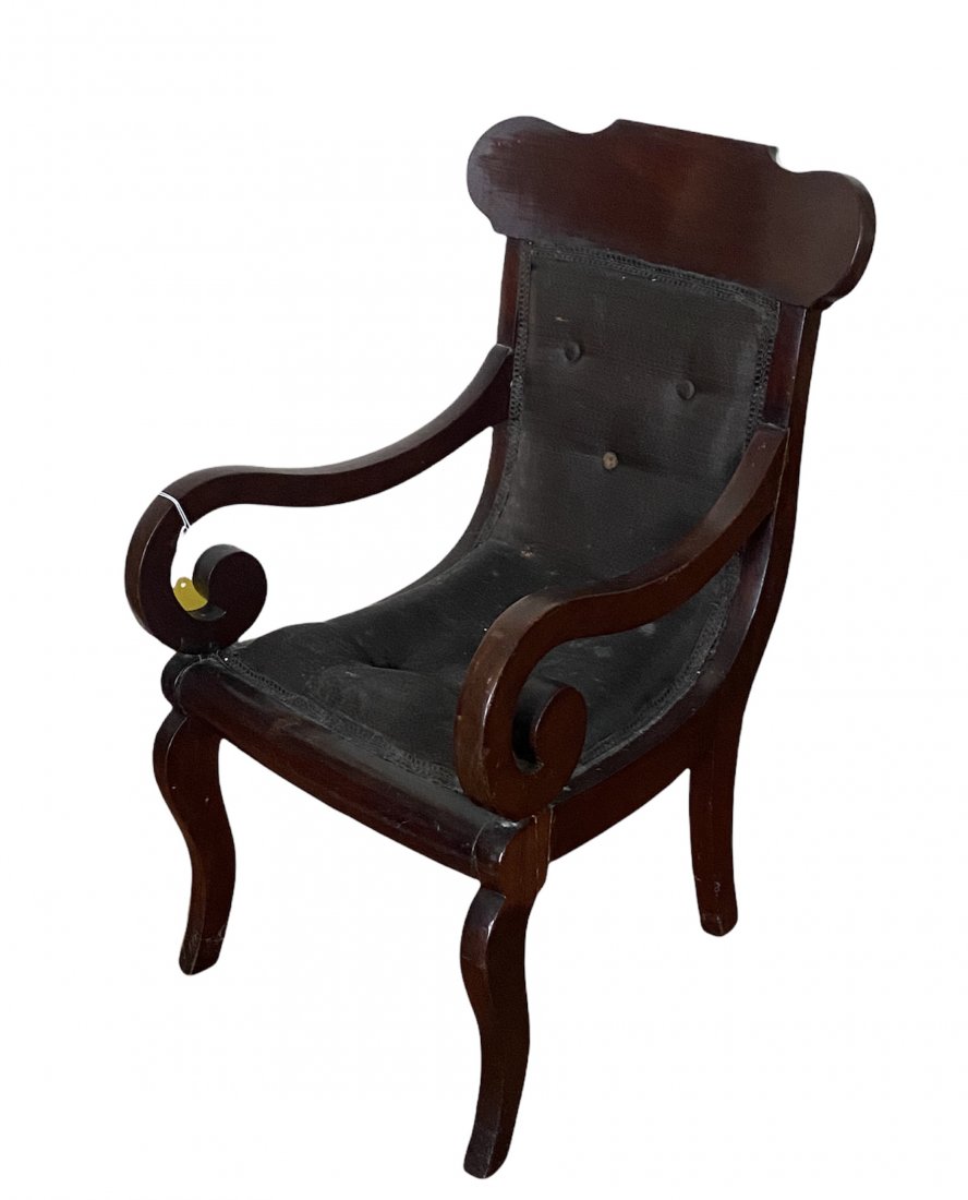 1850's Empire Style Child or Doll Chair (1 of 4)