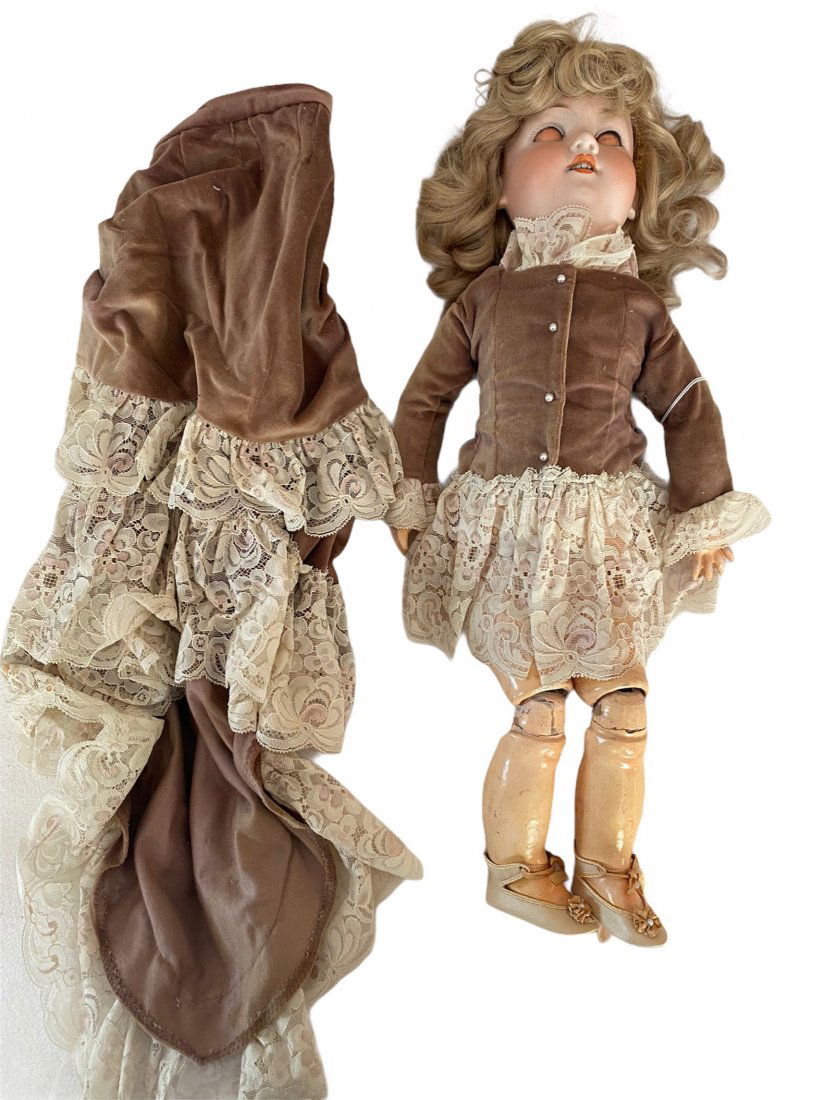 Antique 390 A-7-M German Bisque Head Doll (1 of 5)