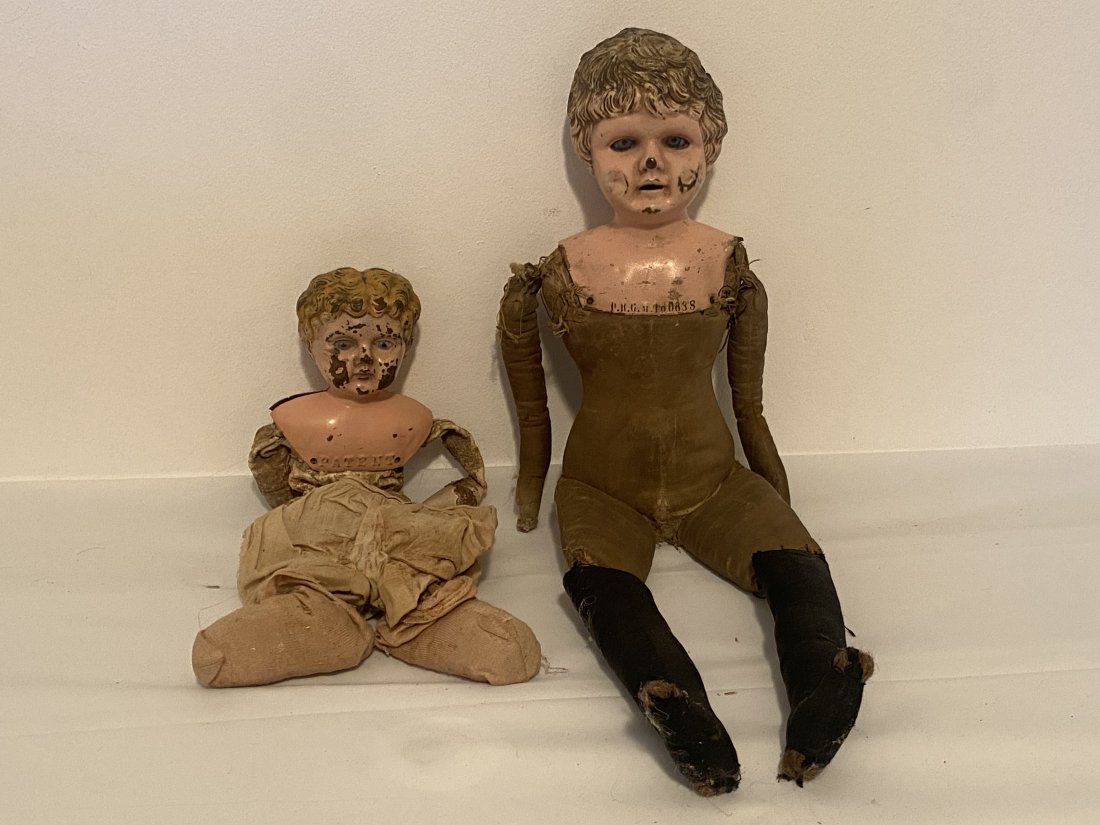 2 Tin Head Antique Dolls (1 of 5)