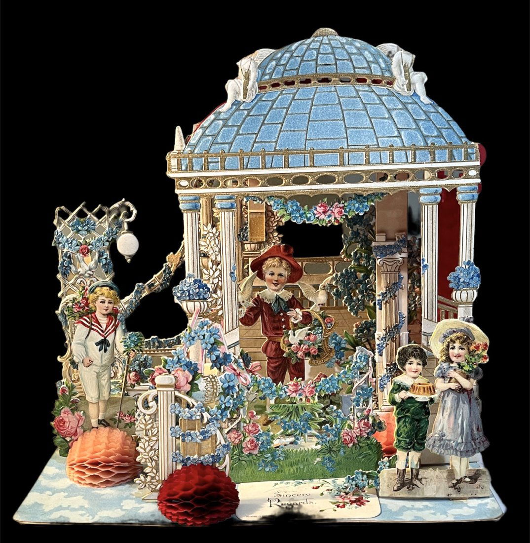 Big Victorian Die Cut Fold Out Valentineâ€™s Day Card (1 of 10)