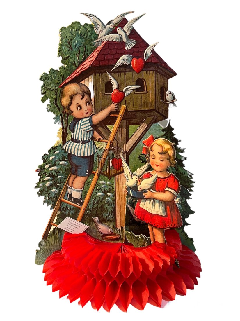 Victorian Die Cut Fold Out Honeycomb Valentineâ€™s Day (1 of 7)