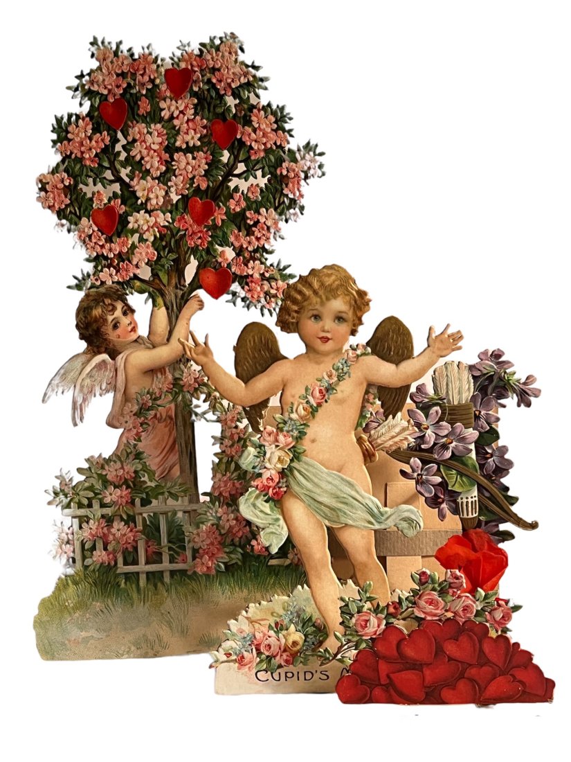 Antique German Embossed Die Cut Fold Out Valentine Card (1 of 9)