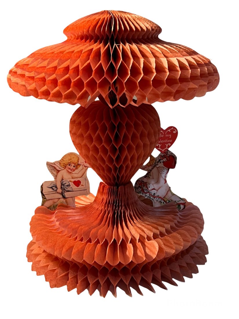 Antique Victorian Hineycomb Fold Out Valentine Card (1 of 6)