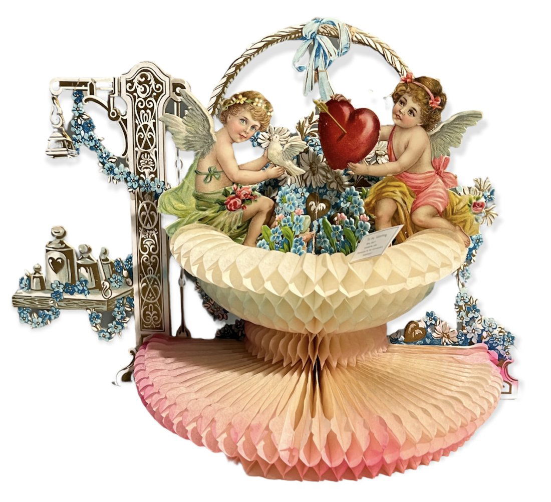 Victorian Fold Out Honeycomb Valentine Card (1 of 9)