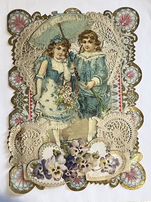 Victorian Paper Lace Die Cut Valentine Card (1 of 10)