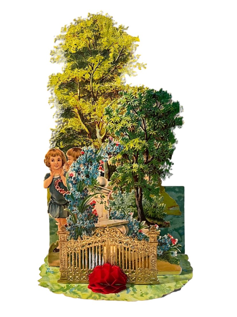 Victorian Die Cut Fold Out Valentine Card (1 of 9)