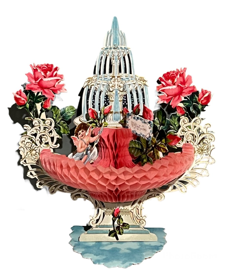 Victorian Die Cut Embossed Honeycomb Valentine Card (1 of 9)