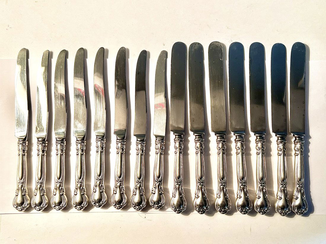 15 Gorham Sterling Silver knives Chantilly Pattern (1 of 7)