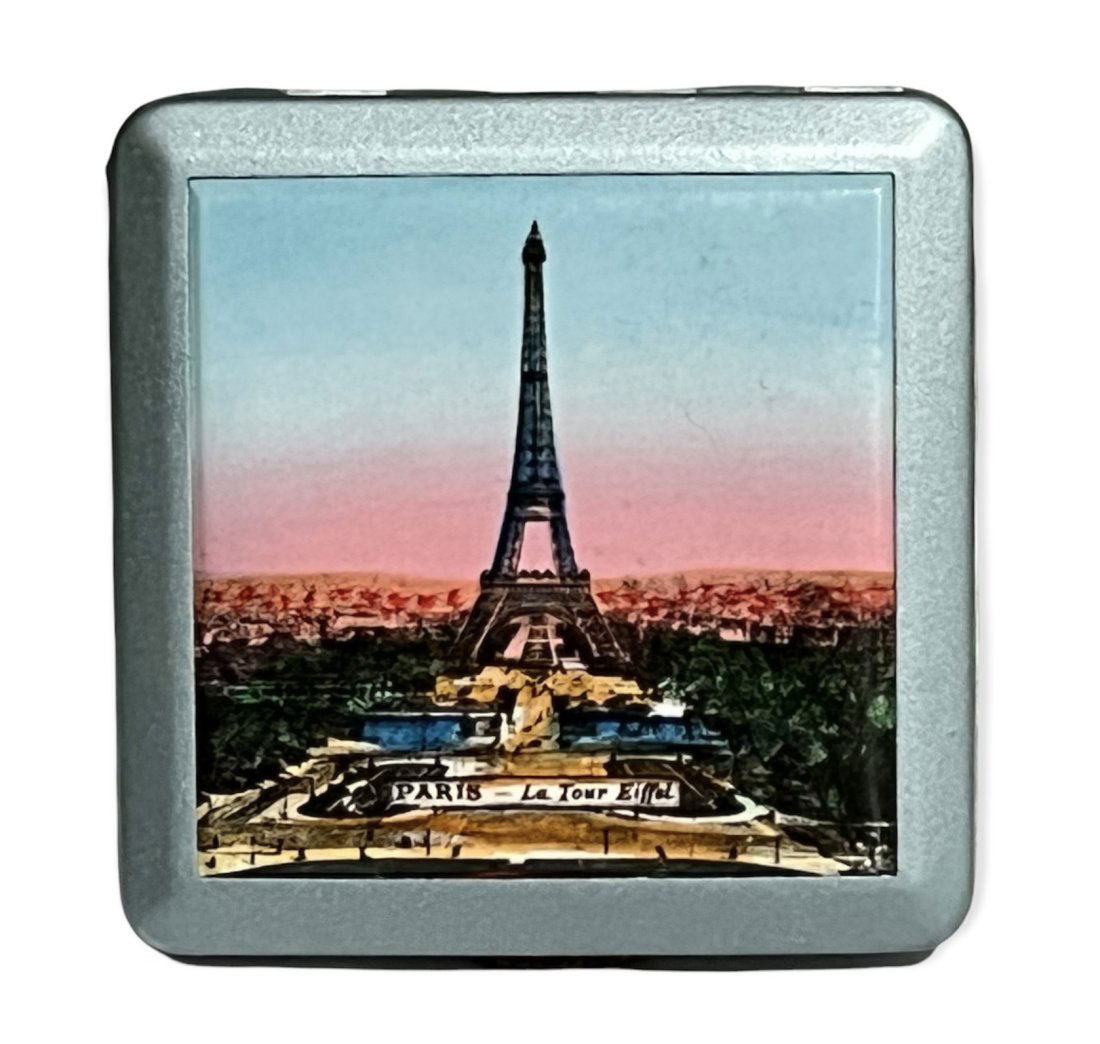 Rare 1940s Paris Eiffel Tower Compact with Original Box (1 of 9)