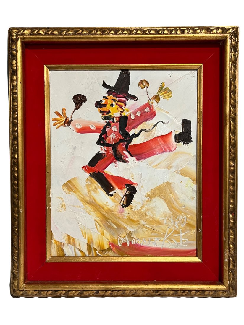 Morris Katz Original Clown Painting Signed (1 of 6)