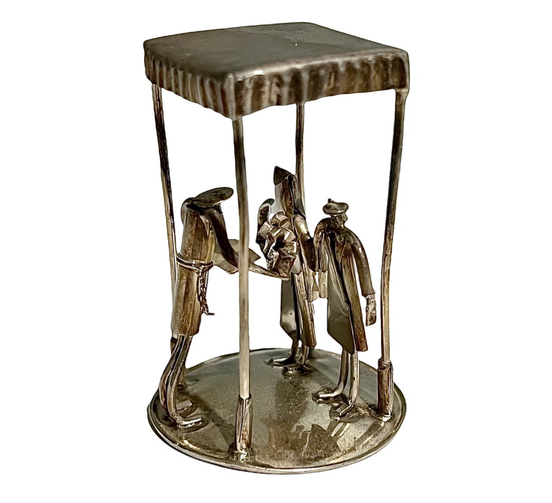 Mid Century Judaica Sterling Silver Miniature Wedding (1 of 7)