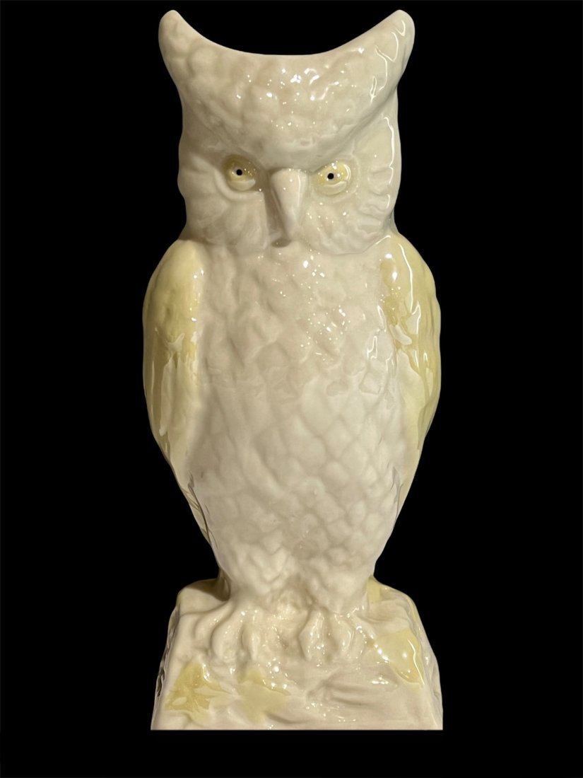 Vintage Belleek Porcelain Owl Vase (1 of 7)