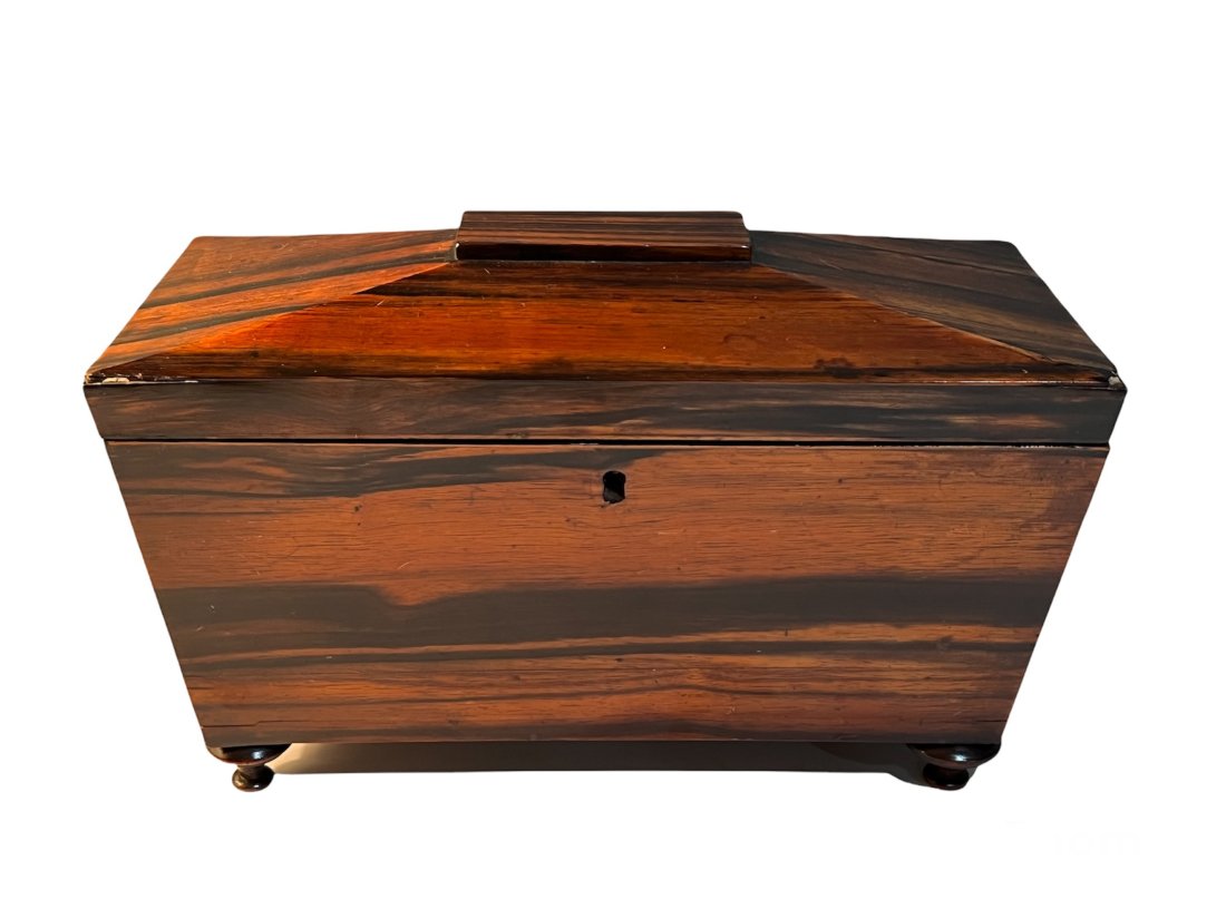 Antique Early 19th Century Tea Caddy 3 Compartments (1 of 14)