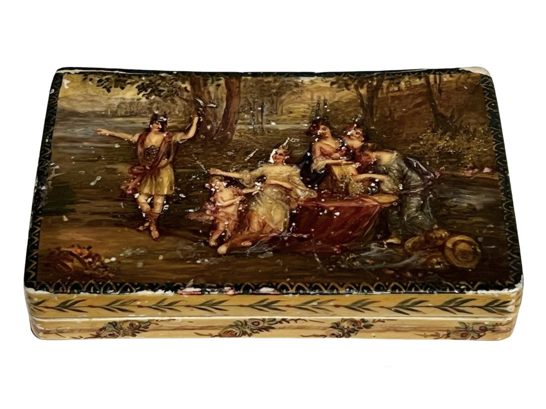 Victorian Grand Tour Hand Painted Snuff Box (1 of 7)