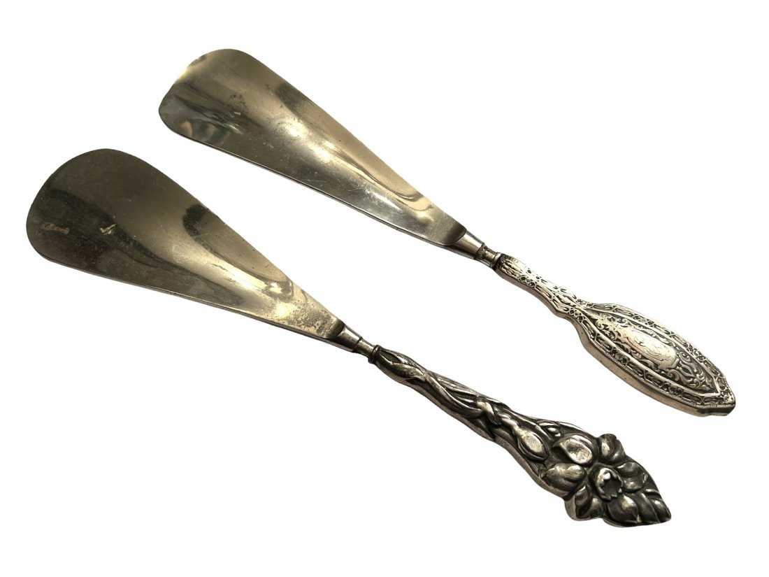 2 Victorian Sterling Silver Handle Shoe Horns (1 of 7)