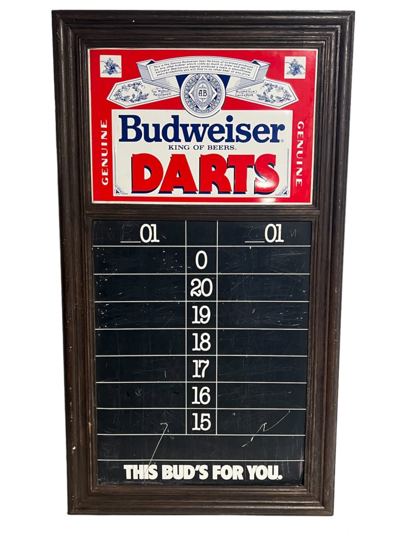 Rare Vintage 1983 Budweiser Darts Scoreboard (1 of 4)