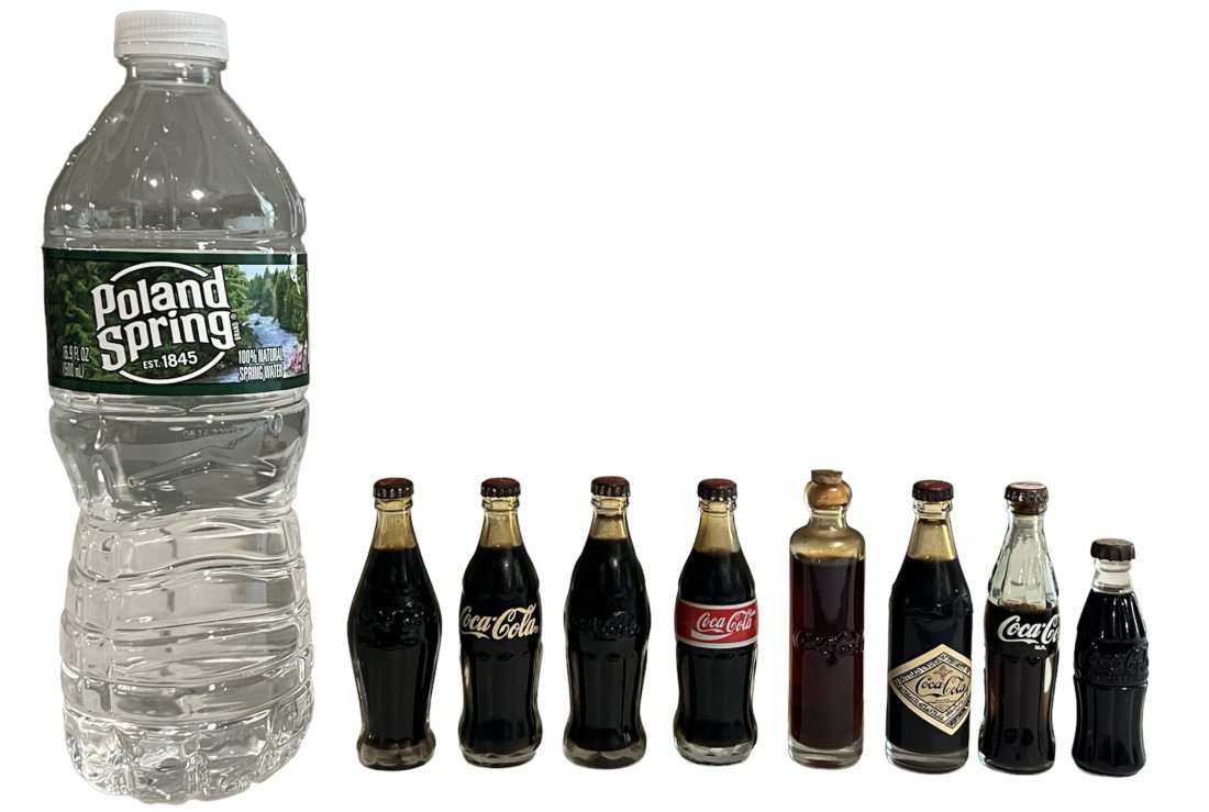 Lot of Miniature Coca-Cola Coke Bottles (1 of 7)