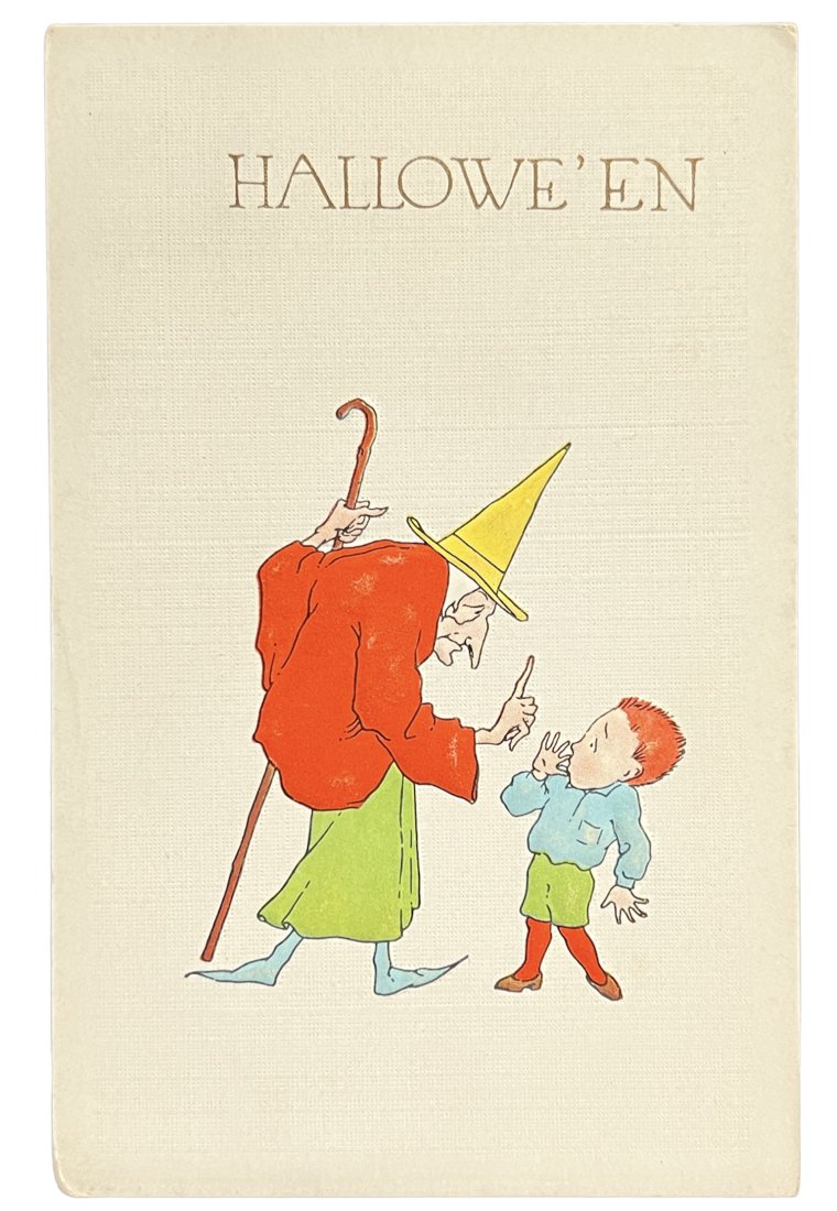 Antique Victorian Embossed Halloween Postcard with Witch (1 of 4)