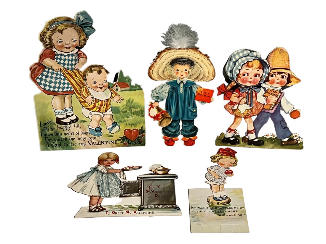 Lot of 5 Vintage Valentines Day Cards (1 of 7)