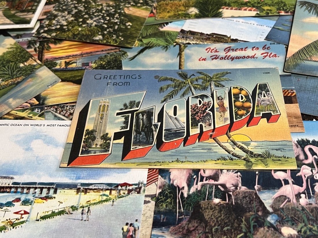 Lot of 50 plus Vintage Florida Postcards Most from the 1950s (1 of 8)
