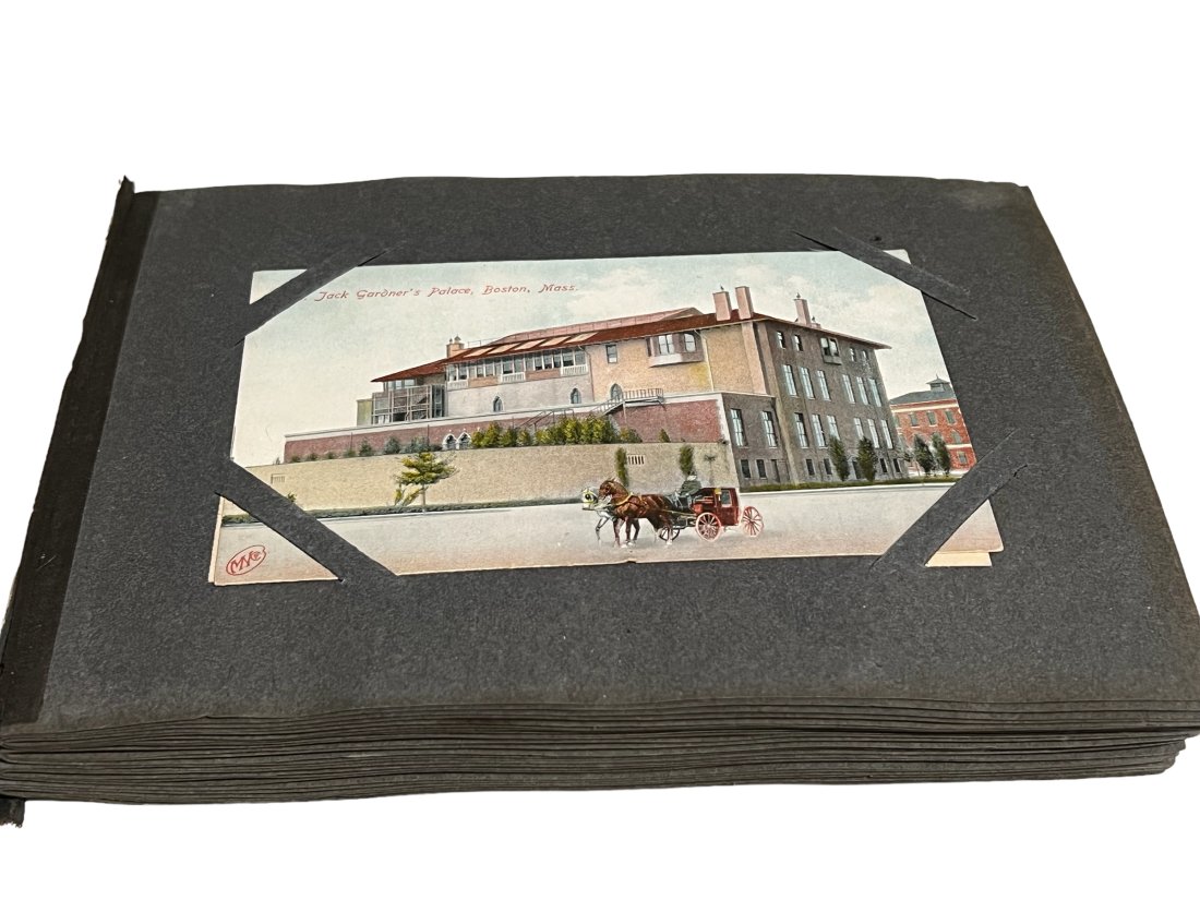 Postcard Album Containing 50 Antique Postcards from Boston Martha's Vineyard Harvard and More (1 of 9)