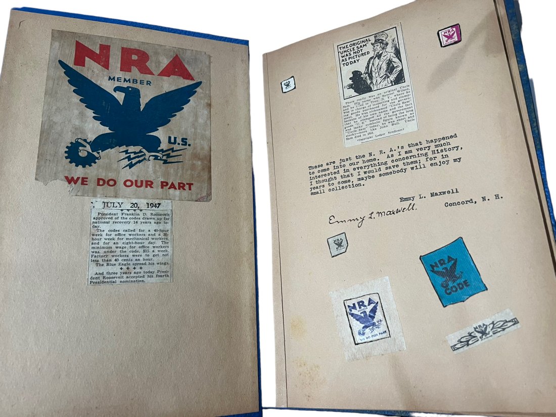 NRA National Recovery Administration Scrapbook from the 1940’s (1 of 5)