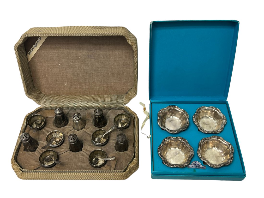 Lot of Sterling Silver Salt and Peppers in Original Boxes (1 of 6)