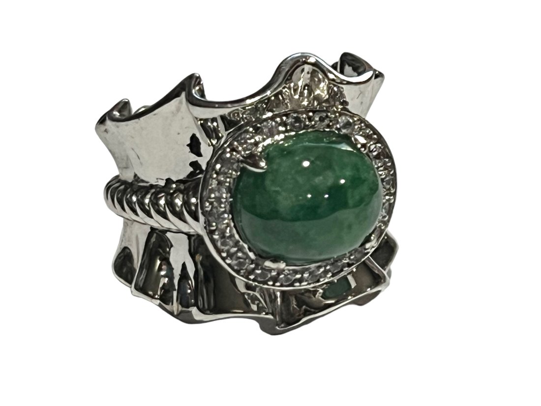 Michelle Albala Sterling Silver & Jade Ring (1 of 5)