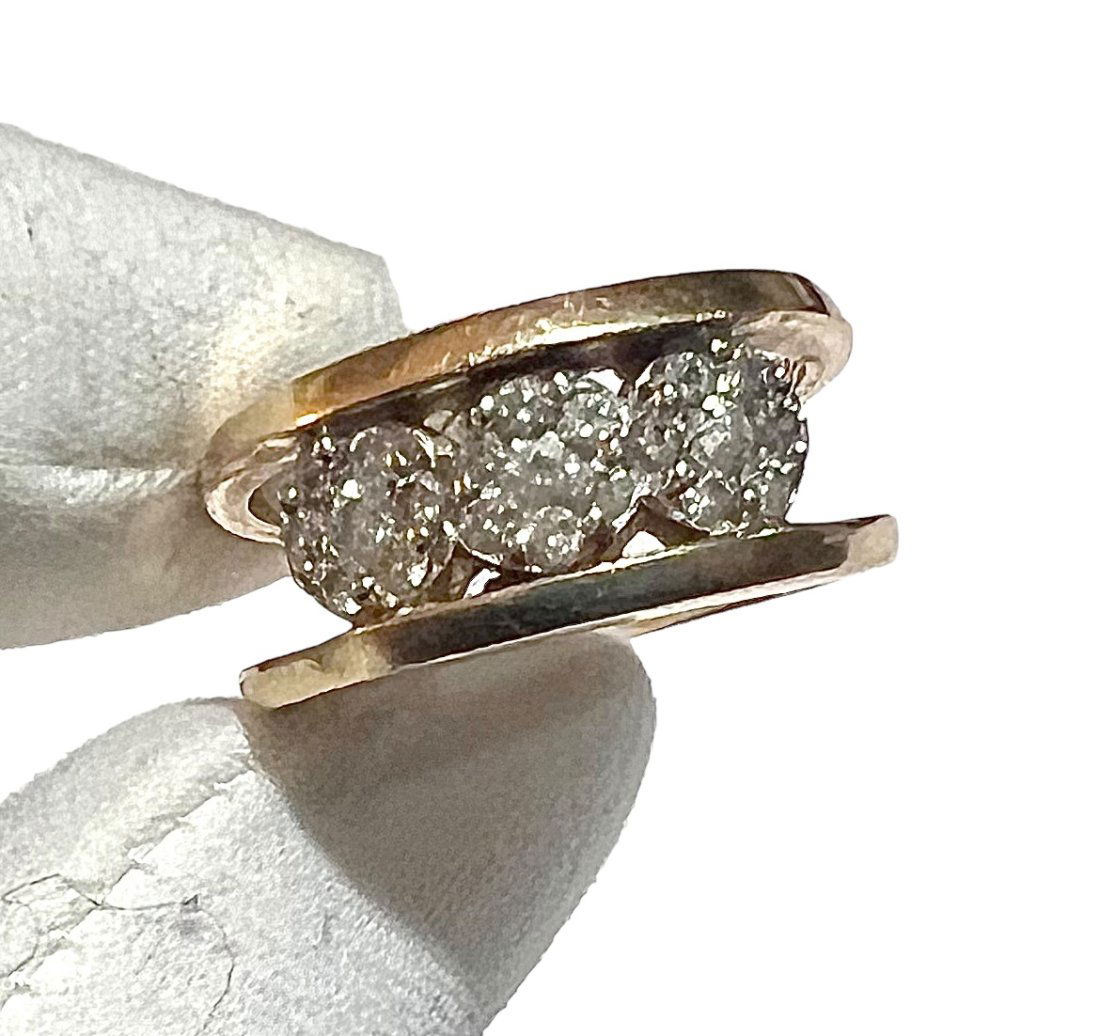 14K Gold and Diamond Patented Setting Ring Size 7 (1 of 7)