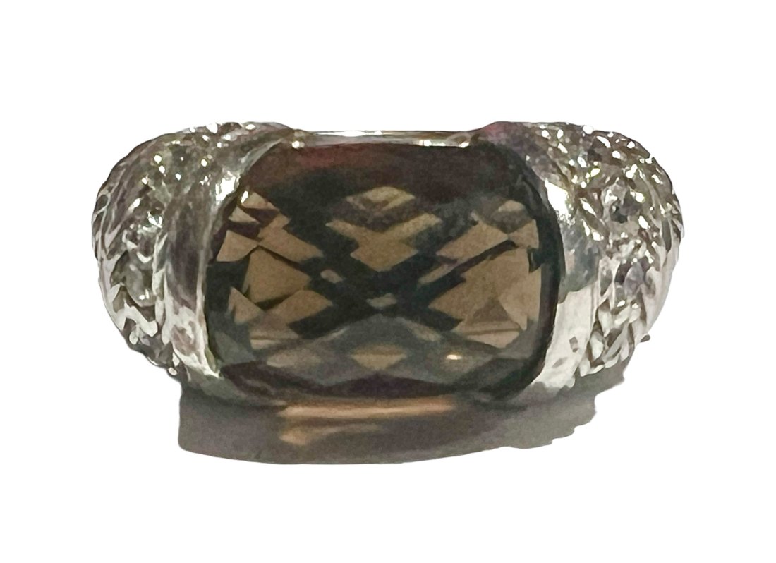 Judith Ripka Sterling Silver and Smoky Topaz Ring (1 of 8)