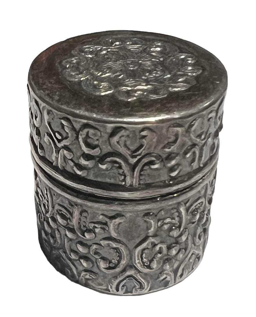 Antique Sterling Silver Pill Box Pendant (1 of 6)