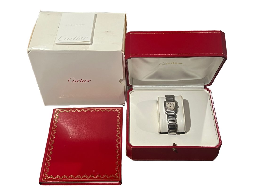 Cartier Tank Francaise W51008Q3 Stainless Steel Ladies Watch with Box (1 of 11)