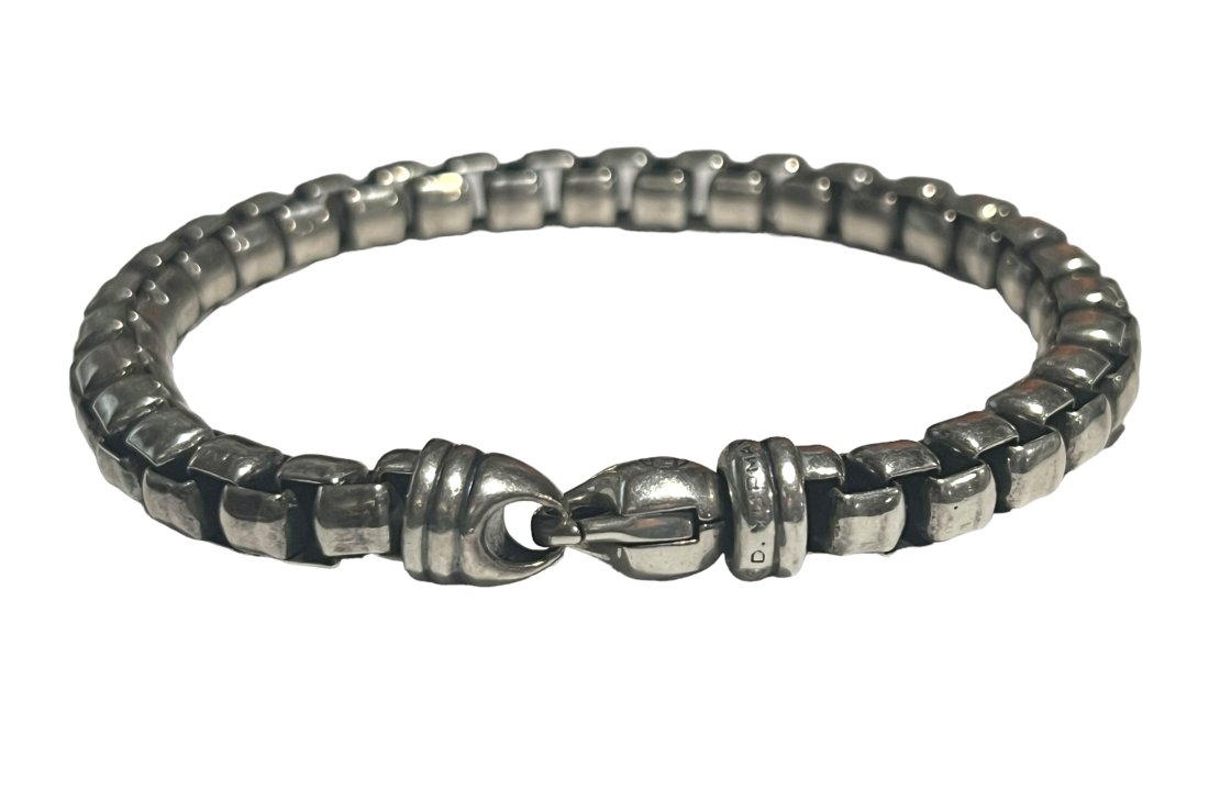 David Yurman Sterling Silver Heavy Gauge Box Chain Bracelet 9 Inches (1 of 10)