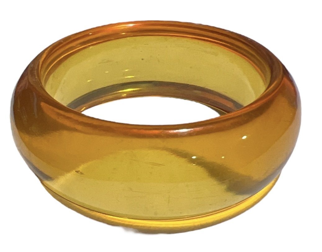 Vintage Bakelite Apple Juice  Wide Bracelet (1 of 7)