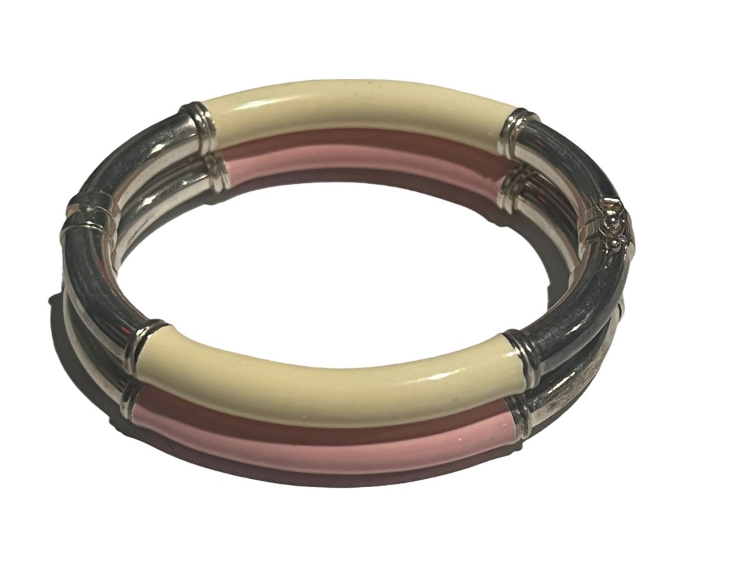 Lot of 2 Milor Sterling Silver and Enamel Bracelets (1 of 6)