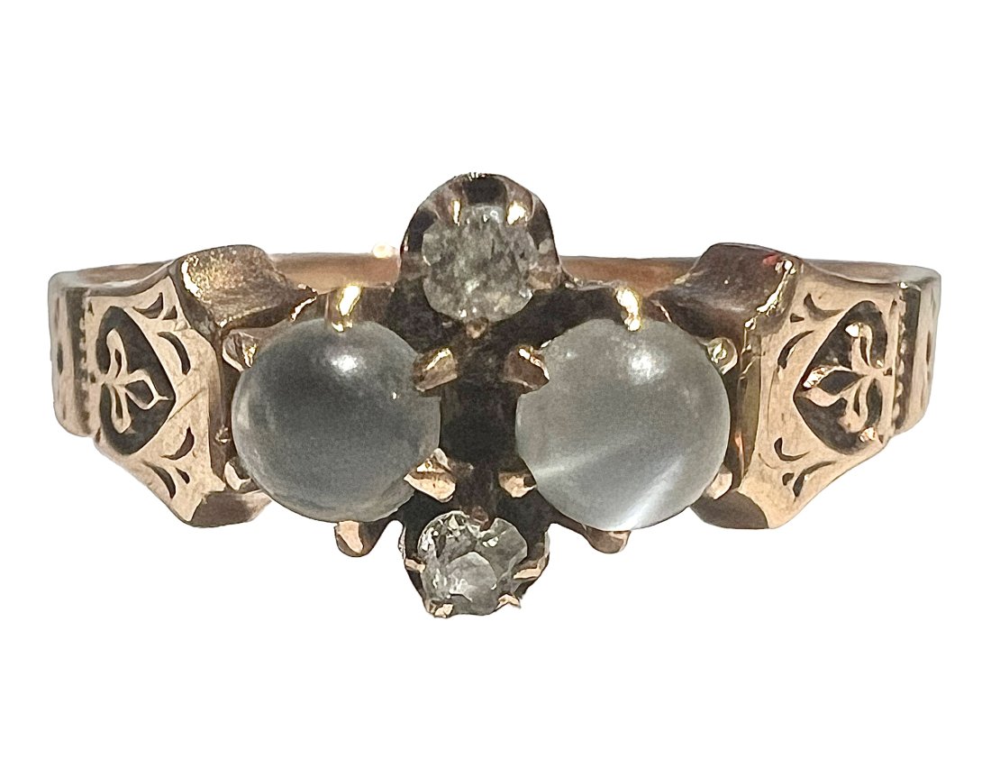 Victorian 14K Gold Moonstone Ring (1 of 6)